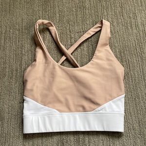 IB Tan and White Sport Bra